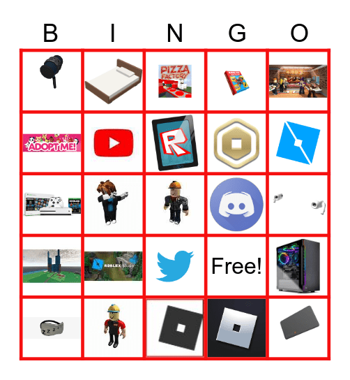 ROBLOX SLEEPOVER BINGO #93399000000066 Bingo Card
