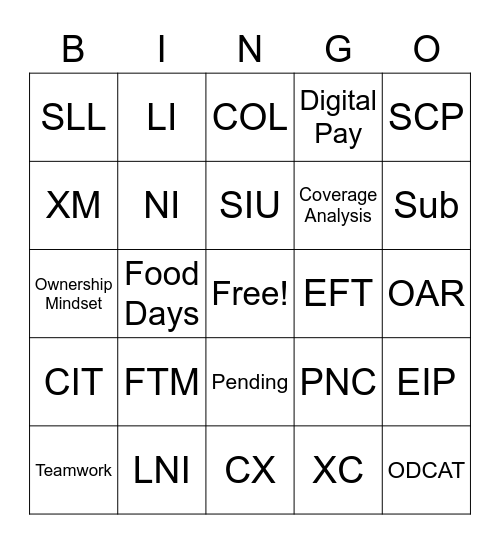 Bingo Card