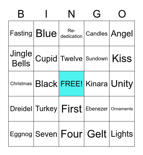 WORDS OF THE SEASON Bingo Card
