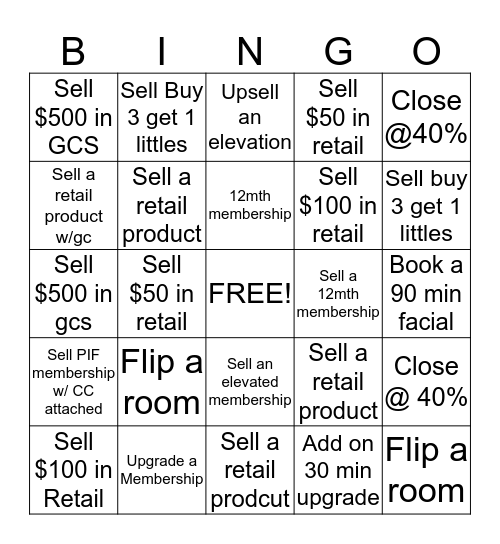 Massage Heights Black Out Edition-LC STYLE Bingo Card