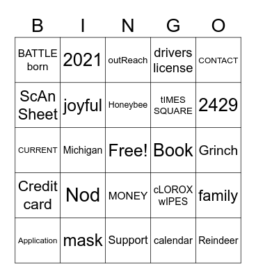 Work-Life Bingo Card