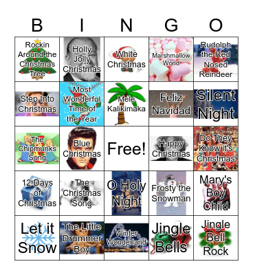 Holiday Bingo Card