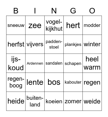 Wandelen in 2021 Bingo Card