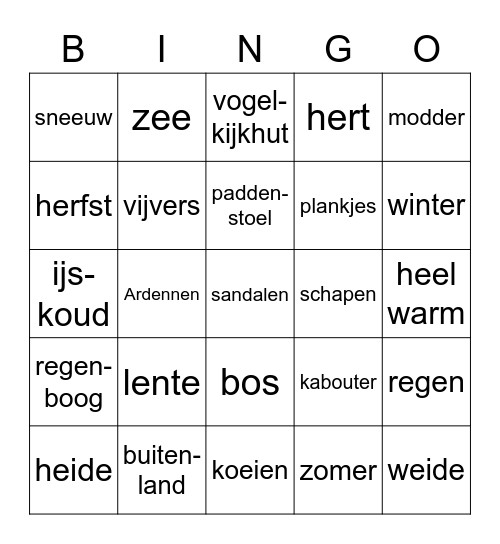 Wandelen in 2021 Bingo Card