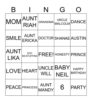 Ms. Doc Honesty Bingo Card