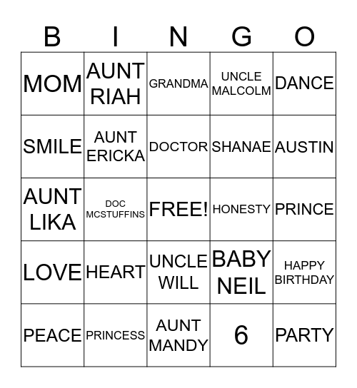 Ms. Doc Honesty Bingo Card