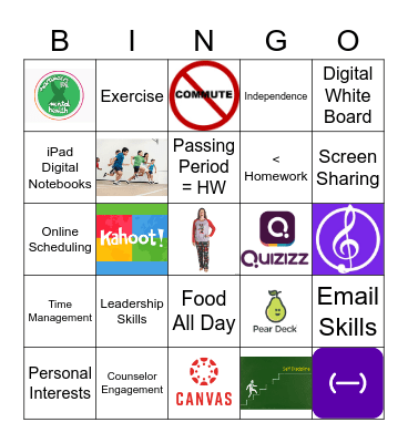 New / More Developed Skills Bingo Card