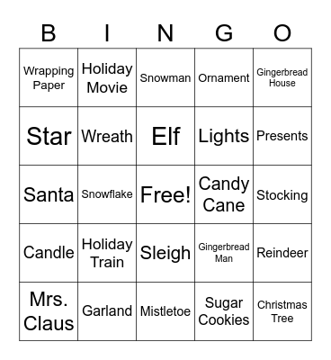 MarComm Holiday Bingo Bash! Bingo Card