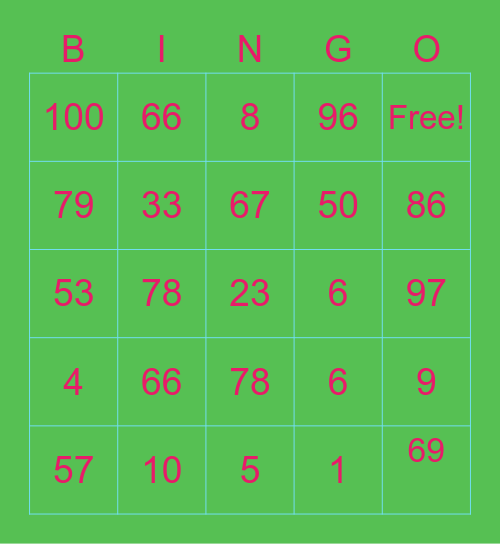 jayvyn Bingo Card