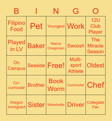 Teammate Talk Bingo Card