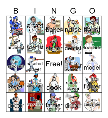 What do you want to be? Bingo Card