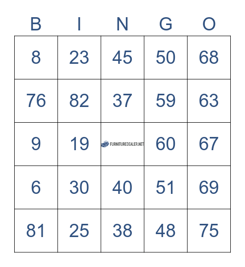 FDN Holiday Party Bingo Card