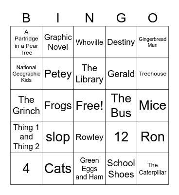 Book Bingo Card
