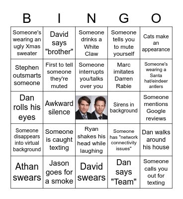 WL Holiday Party Bingo Card