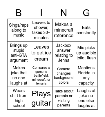 Neb bingo Card