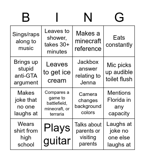 Neb bingo Card