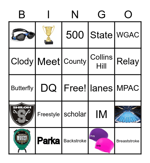 SHS SDBC Holiday Gathering 2020 Bingo Card