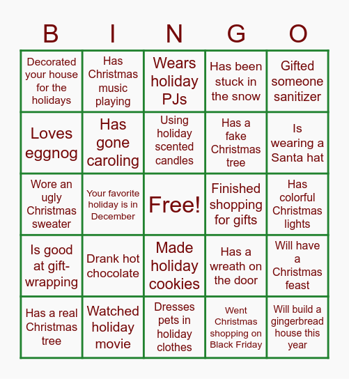 RWDI Holiday Bingo Card