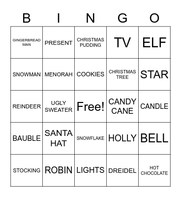 HOLIDAY BINGO Card