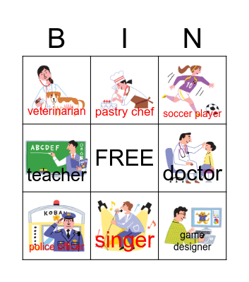 What do you want to be? Bingo Card