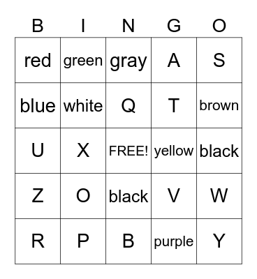 Sign Language Bingo Card