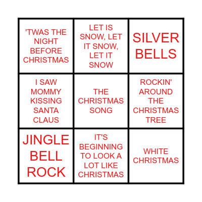 Total Rec Christmazing Bingo Card