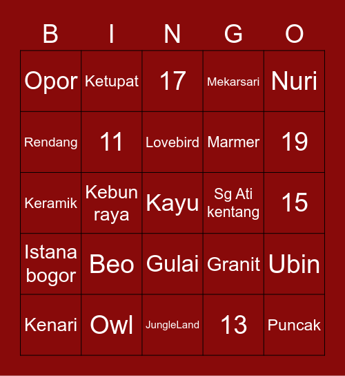 JUNHOE's Bingo Card