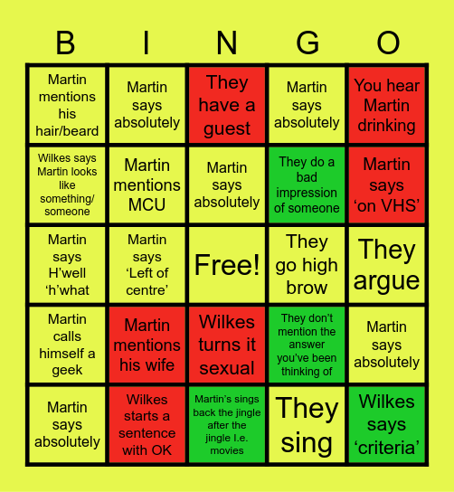 APOE Drinking Game Bingo Card