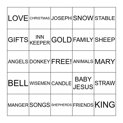 CHRISTMAS BINGO Card