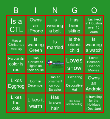 TRT CCP Holiday Gathering Bingo Card