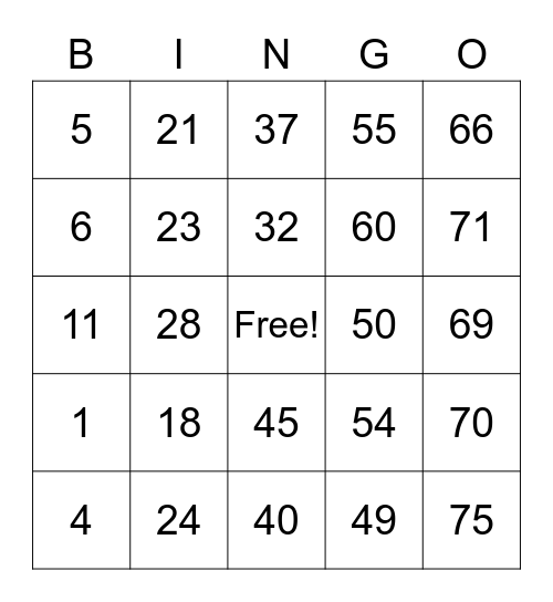 Rizzel's Bingo Card Bingo Card