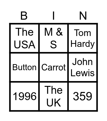 Christmas Bingo Card