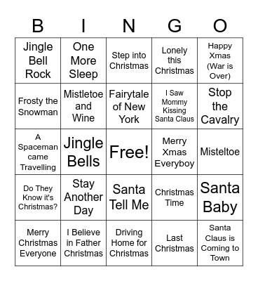 Christmas Bingo Card