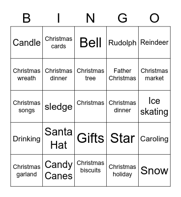 Santa’s Big Night In Bingo Card