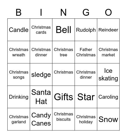 Santa’s Big Night In Bingo Card