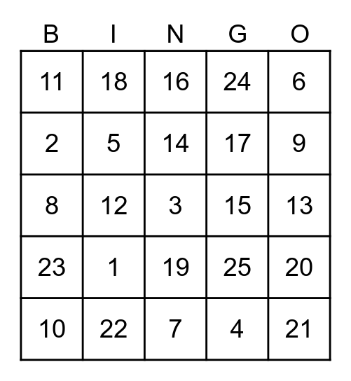 BlueCube Xmas Edition Bingo Card