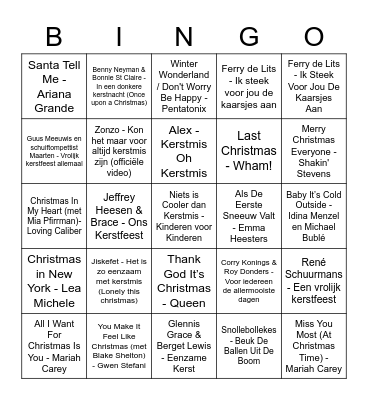 DD XMAS BINGO! Bingo Card