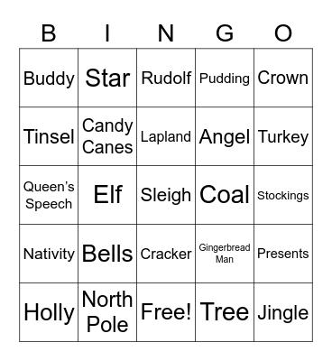 Christmas Bingo Card