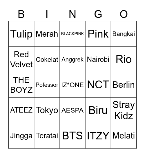 isaekura Bingo Card