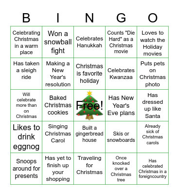 HOLIDAY BINGO Card