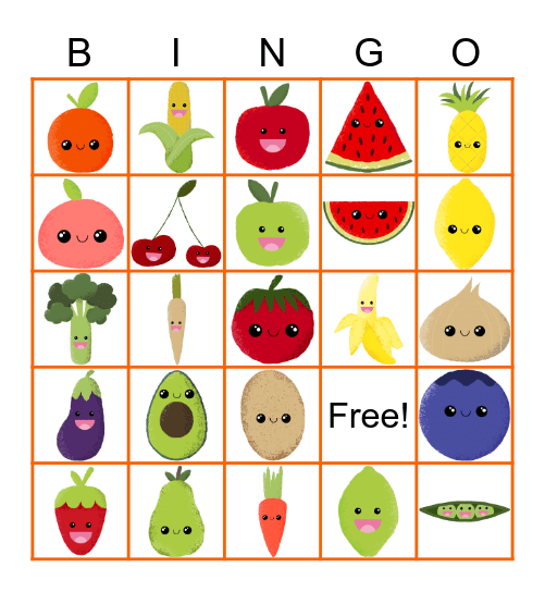 Healthy Bingo Card