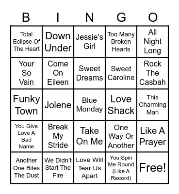 Zozopalooza Bingo Card