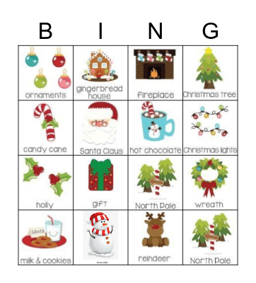 BEU XMAS Bingo Card