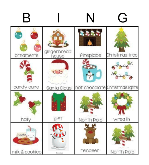 BEU XMAS Bingo Card