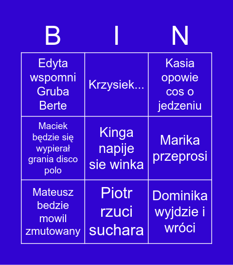 Growth Bingo Card