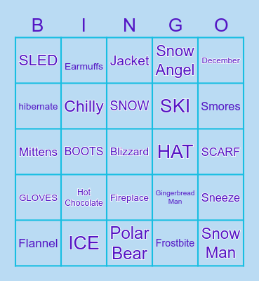 Winter Bingo Card