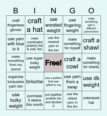 Bin? Go! 2021 Bingo Card
