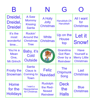 WSES Staff Fun Lunch-Holiday Edition Bingo Card