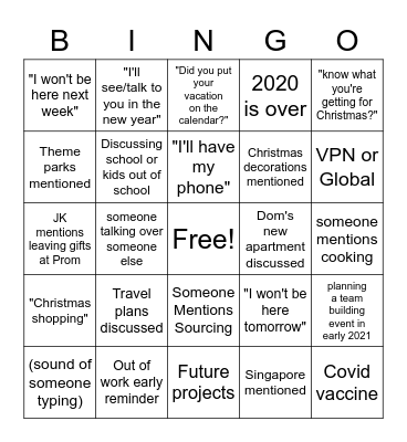 Bingo Card