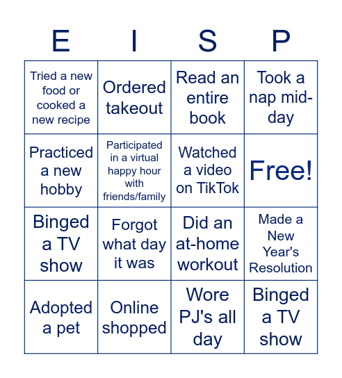 Back From Break Bingo! Bingo Card